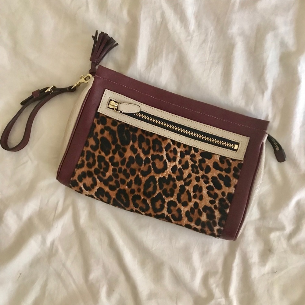 Coach Leopard Wristlet - Real leather and haircalf